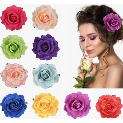Inny producent SPINKI KWIATOWE 10 SZTUK WIELOKOLOROWE RÓŻA BROSZKA ELEGANCKIE DO WŁOSÓW Inny producent SPINKI KWIATOWE 10 SZTUK WIELOKOLOROWE RÓŻA BROSZKA ELEGANCKIE DO WŁOSÓW