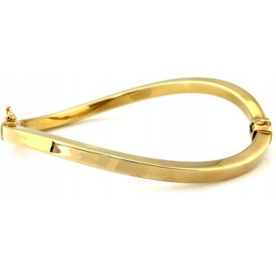 Lovrin Srebrna bransoletka 925 pozłacana sztywna oryginana r19 bangle dla niej Lovrin Srebrna bransoletka 925 pozłacana sztywna oryginana r19 bangle dla niej