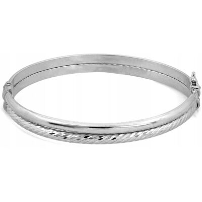 Lovrin Srebrna bransoletka bangle 925 zdobiona 18mm 10.55g elegancka na prezent Lovrin Srebrna bransoletka bangle 925 zdobiona 18mm 10.55g elegancka na prezent