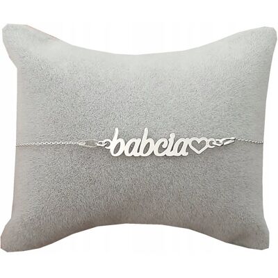 Inny producent Srebrna bransoletka dla babci srebro 925 BABCIA 20 Inny producent Srebrna bransoletka dla babci srebro 925 BABCIA 20