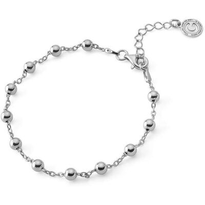 GIORRE Srebrna bransoletka z kulkami 4mm, srebro 925 : Srebro - kolor pokrycia - Pokrycie platyną GIORRE Srebrna bransoletka z kulkami 4mm, srebro 925 : Srebro - kolor pokrycia - Pokrycie platyną