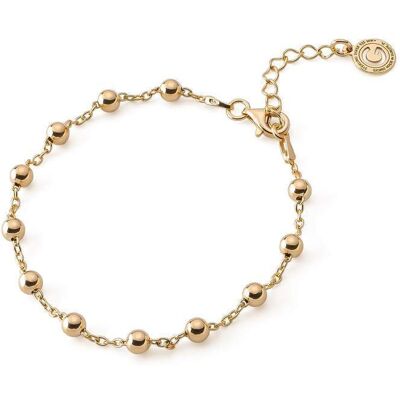 GIORRE Srebrna bransoletka z kulkami 4mm, srebro 925 : Srebro - kolor pokrycia - Pokrycie żółtym 18K złotem GIORRE Srebrna bransoletka z kulkami 4mm, srebro 925 : Srebro - kolor pokrycia - Pokrycie żółtym 18K złotem