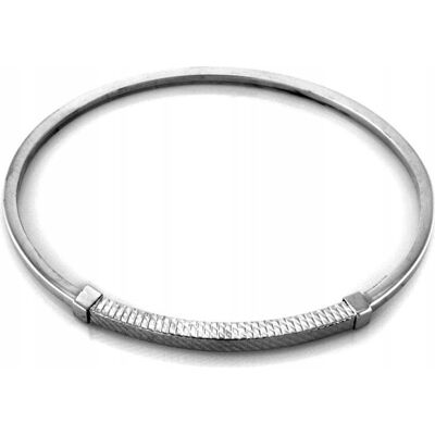 Lovrin Srebrna sztywna bransoletka 925 z nowoczesnym elementem bangle ze srebra Lovrin Srebrna sztywna bransoletka 925 z nowoczesnym elementem bangle ze srebra