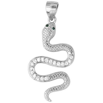 Monilu Srebrna zawieszka 925 Serpente żmija cyrkonia Monilu Srebrna zawieszka 925 Serpente żmija cyrkonia
