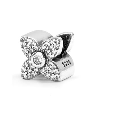 Monilu Srebrna Zawieszka 925 White Flower Charms Monilu Srebrna Zawieszka 925 White Flower Charms