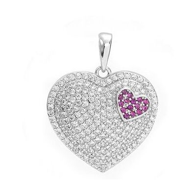 Monilu Srebrna zawieszka 925 wisiorek Shiny Heart Monilu Srebrna zawieszka 925 wisiorek Shiny Heart