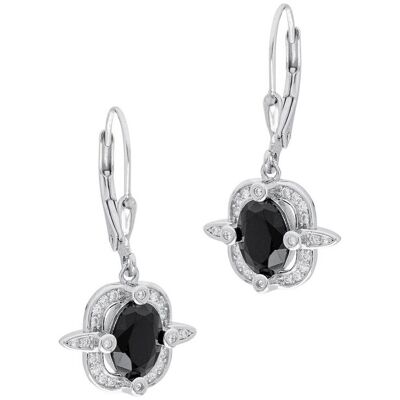 Monilu Srebrne 925 wiszące kolczyki z czarną cyrkonią Black Elegance Monilu Srebrne 925 wiszące kolczyki z czarną cyrkonią Black Elegance