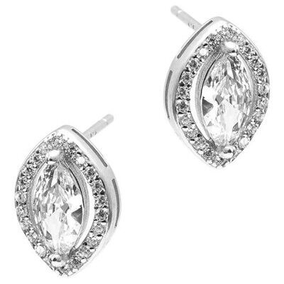Monilu Srebrne Kolczyki 925 Diamentowana Cyrkonia Monilu Srebrne Kolczyki 925 Diamentowana Cyrkonia