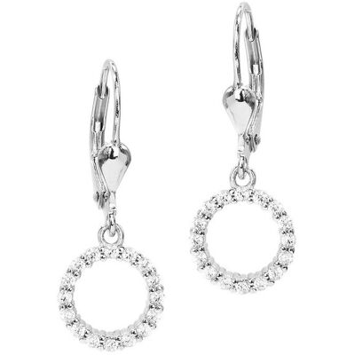 Monilu Srebrne kolczyki 925 Silver Circle bigiel cyrkonia Monilu Srebrne kolczyki 925 Silver Circle bigiel cyrkonia