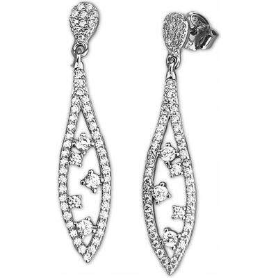 Lovrin Srebrne kolczyki 925 wiszące eleganckie sople Lovrin Srebrne kolczyki 925 wiszące eleganckie sople