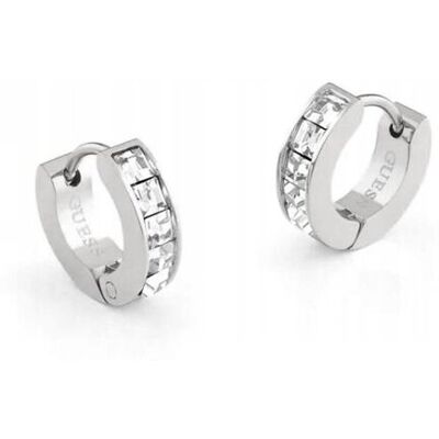 Srebrne kolczyki Guess HUGGIE ME kółka koła z kryształami JUBE03134JW Srebrne kolczyki Guess HUGGIE ME kółka koła z kryształami JUBE03134JW