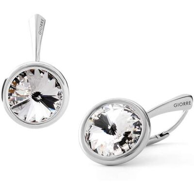 GIORRE Srebrne kolczyki Rivoli 10mm, srebro 925 : Kryształy - kolor - Crystal, Srebro - kolor pokrycia - Pokrycie platyną GIORRE Srebrne kolczyki Rivoli 10mm, srebro 925 : Kryształy - kolor - Crystal, Srebro - kolor pokrycia - Pokrycie platyną