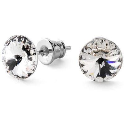 GIORRE Srebrne kolczyki Rivoli 8mm, srebro 925 : Kryształy - kolor - Crystal, Srebro - kolor pokrycia - Pokrycie platyną GIORRE Srebrne kolczyki Rivoli 8mm, srebro 925 : Kryształy - kolor - Crystal, Srebro - kolor pokrycia - Pokrycie platyną