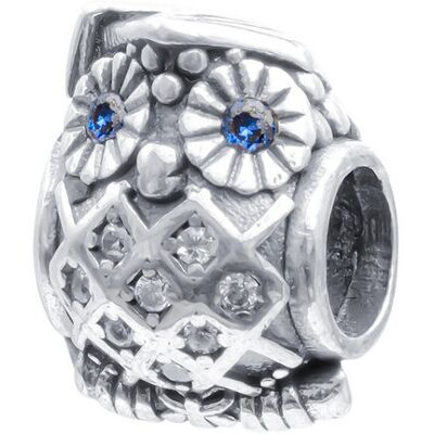 Monilu Srebrny Charms 925 Koralik Błyszcząca Sowa Monilu Srebrny Charms 925 Koralik Błyszcząca Sowa