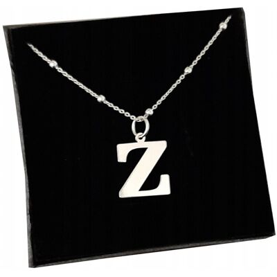 ARTWINGS Srebrny łańcuszek kulkowy z dużą literką Z 50cm SR ARTWINGS Srebrny łańcuszek kulkowy z dużą literką Z 50cm SR