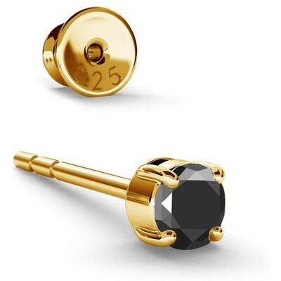 GIORRE Srebrny męski / damski kolczyk diament syntentyczny 3mm, srebro 925 : Srebro - kolor pokrycia - Pokrycie żółtym 18K złotem GIORRE Srebrny męski / damski kolczyk diament syntentyczny 3mm, srebro 925 : Srebro - kolor pokrycia - Pokrycie żółtym 18K złotem