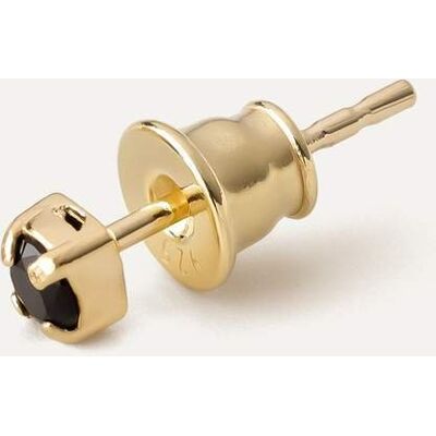 GIORRE Srebrny męski kolczyk czarny spinel 3mm, srebro 925 GIORRE Srebrny męski kolczyk czarny spinel 3mm, srebro 925