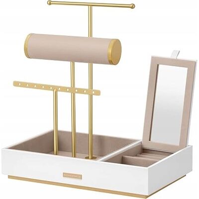 Inny producent STOJAK NA BIŻUTERIĘ Z LUSTREM METALOWĄ RAMĄ ORGANIZER UCHWYT POMYSŁ PREZENT Inny producent STOJAK NA BIŻUTERIĘ Z LUSTREM METALOWĄ RAMĄ ORGANIZER UCHWYT POMYSŁ PREZENT