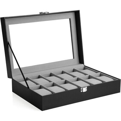 Szkatułka na 12 zegarków SONGMICS, 32,5x19x8,5 cm Szkatułka na 12 zegarków SONGMICS, 32,5x19x8,5 cm