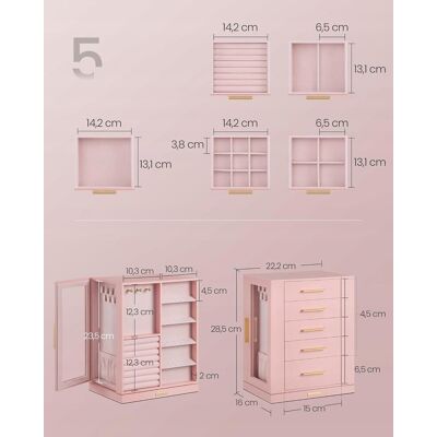 Inny producent SZKATUŁKA NA BIŻUTERIĘ OBROTOWY ORGANIZER PRZECHOWYWANIE BIŻUTERII RÓŻOWA Inny producent SZKATUŁKA NA BIŻUTERIĘ OBROTOWY ORGANIZER PRZECHOWYWANIE BIŻUTERII RÓŻOWA