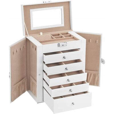 songmics Szkatułka na biżuterię pojemny kuferek duży elegancki organizer pudełko songmics Szkatułka na biżuterię pojemny kuferek duży elegancki organizer pudełko