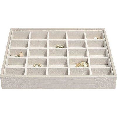 Szkatułka na biżuterię Stackers Croc 25 komorowa classic putty Szkatułka na biżuterię Stackers Croc 25 komorowa classic putty