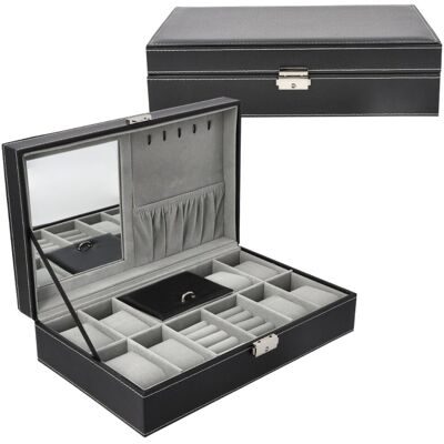 Labello SZKATUŁKA PUDEŁKO ORGANIZER NA BIŻUTERIĘ ZEGAREK KOLCZYKI LUSTERKO C13 Labello SZKATUŁKA PUDEŁKO ORGANIZER NA BIŻUTERIĘ ZEGAREK KOLCZYKI LUSTERKO C13