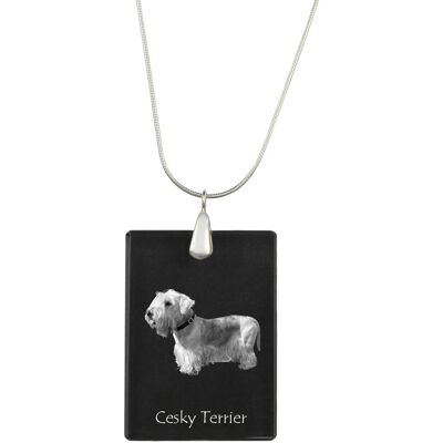 Terier Czeski, Cesky Terrier - Kryształowa Zawieszka Z Psem, Srebrny Naszyjnik Ze Zdjęciem, Personalizowany Wisiorek Marki Art-Dog Terier Czeski, Cesky Terrier - Kryształowa Zawieszka Z Psem, Srebrny Naszyjnik Ze Zdjęciem, Personalizowany Wisiorek Marki Art-Dog