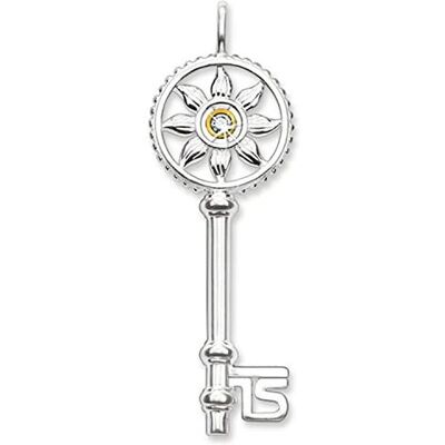 Thomas Sabo Silver Key With Diamonds Pendant Sweet Eyelet + Diamond Size 36 Mm Thomas Sabo Silver Key With Diamonds Pendant Sweet Eyelet + Diamond Size 36 Mm