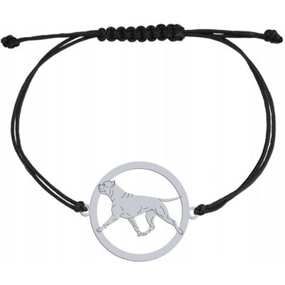 Radziszewska Bransoletka Srebrna Amstaff 925 sznurek Kobieta Biżuteria GRAWER GRATIS Radziszewska Bransoletka Srebrna Amstaff 925 sznurek Kobieta Biżuteria GRAWER GRATIS