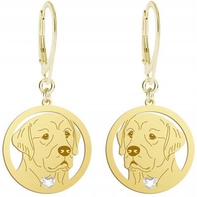 Radziszewska Kolczyki Złote z psem Golden Retriever 925 Prezent Kobieta GRAWER GRATIS Radziszewska Kolczyki Złote z psem Golden Retriever 925 Prezent Kobieta GRAWER GRATIS