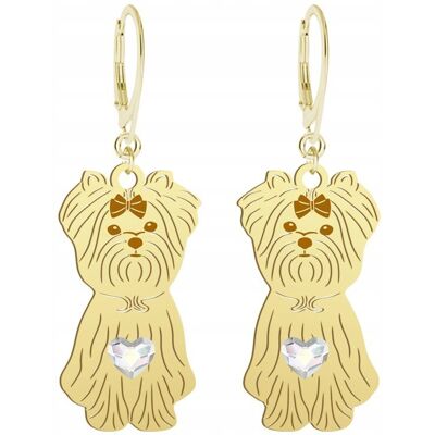 Radziszewska Kolczyki Złote z psem Yorkshire Terrier 925 Prezent Biżuteria GRAWER GRATIS Radziszewska Kolczyki Złote z psem Yorkshire Terrier 925 Prezent Biżuteria GRAWER GRATIS