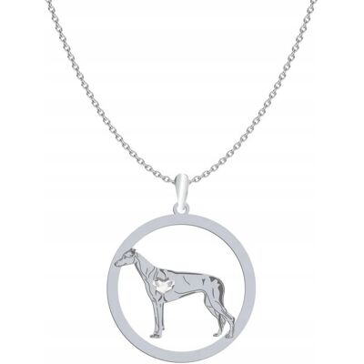 Radziszewska Naszyjnik Srebrny z psem Greyhound 925 Biżuteria GRAWER DEDYKACJA GRATIS Radziszewska Naszyjnik Srebrny z psem Greyhound 925 Biżuteria GRAWER DEDYKACJA GRATIS