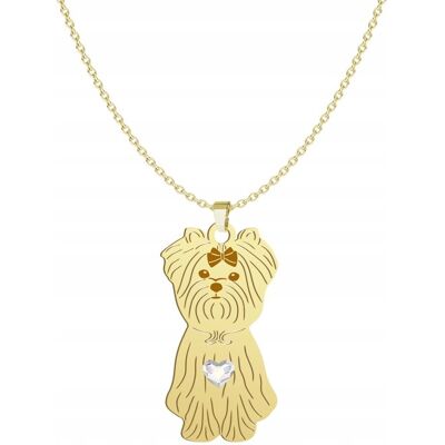 Radziszewska Naszyjnik Złoty Yorkshire Terrier 925 Prezent Łańcuszek GRAWER GRATIS Radziszewska Naszyjnik Złoty Yorkshire Terrier 925 Prezent Łańcuszek GRAWER GRATIS