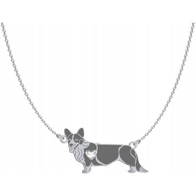 Radziszewska Naszyjnik Srebrny z psem Welsh Corgi Cardigan 925 Łańcuszek GRAWER GRATIS Radziszewska Naszyjnik Srebrny z psem Welsh Corgi Cardigan 925 Łańcuszek GRAWER GRATIS