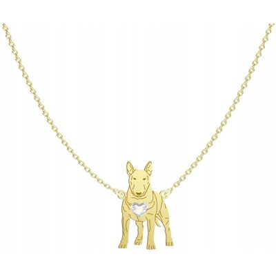 Radziszewska Naszyjnik Złoty English Bullterrier 925 Prezent Łańcuszek GRAWER GRATIS Radziszewska Naszyjnik Złoty English Bullterrier 925 Prezent Łańcuszek GRAWER GRATIS
