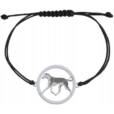 Radziszewska Bransoletka Srebrna z Polish Greyhound 925 sznurek DEDYKACJA GRAWER GRATIS Radziszewska Bransoletka Srebrna z Polish Greyhound 925 sznurek DEDYKACJA GRAWER GRATIS