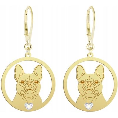 Radziszewska Kolczyki Złote Bulldog Francuski 925 Kobieta Biżuteria GRAWER GRATIS Radziszewska Kolczyki Złote Bulldog Francuski 925 Kobieta Biżuteria GRAWER GRATIS