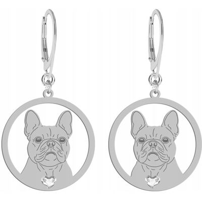 Radziszewska Kolczyki Srebrne Bulldog Francuski 925 Biżuteria Prezent GRAWER GRATIS Radziszewska Kolczyki Srebrne Bulldog Francuski 925 Biżuteria Prezent GRAWER GRATIS