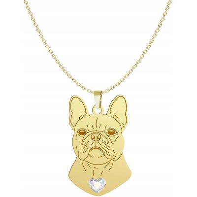 Radziszewska Naszyjnik Złoty z psem Bulldog Francuski 925 Prezent Kobieta GRAWER GRATIS Radziszewska Naszyjnik Złoty z psem Bulldog Francuski 925 Prezent Kobieta GRAWER GRATIS
