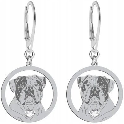 Radziszewska Kolczyki Srebrne Bulldog Amerykański 925 Prezent Kobieta GRAWER GRATIS Radziszewska Kolczyki Srebrne Bulldog Amerykański 925 Prezent Kobieta GRAWER GRATIS