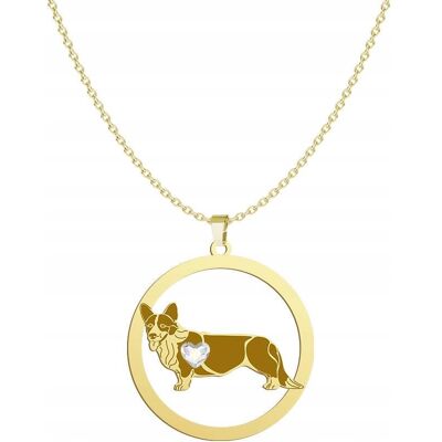 Radziszewska Naszyjnik Złoty z Welsh Corgi Cardigan SREBRO 925 Prezent GRAWER GRATIS Radziszewska Naszyjnik Złoty z Welsh Corgi Cardigan SREBRO 925 Prezent GRAWER GRATIS