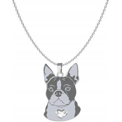 Radziszewska Naszyjnik Srebrny Boston Terrier 925 Łańcuszek Prezent GRAWER GRATIS Radziszewska Naszyjnik Srebrny Boston Terrier 925 Łańcuszek Prezent GRAWER GRATIS