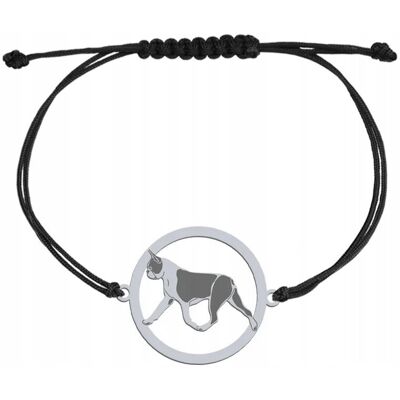 Radziszewska Bransoletka Srebrna Boston Terrier 925 sznurek Prezent GRAWER GRATIS Radziszewska Bransoletka Srebrna Boston Terrier 925 sznurek Prezent GRAWER GRATIS
