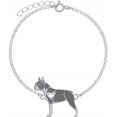 Radziszewska Bransoletka Boston Terrier Srebro 925 Prezent Kobieta DEDYKACJA GRATIS Radziszewska Bransoletka Boston Terrier Srebro 925 Prezent Kobieta DEDYKACJA GRATIS