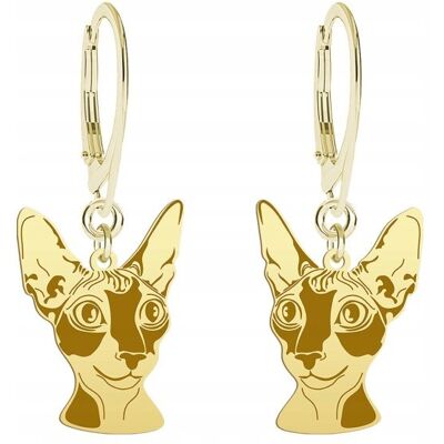 Radziszewska Kolczyki Złote Kot Cornish Rex 925 Biżuteria Prezent Kobieta GRAWER GRATIS Radziszewska Kolczyki Złote Kot Cornish Rex 925 Biżuteria Prezent Kobieta GRAWER GRATIS