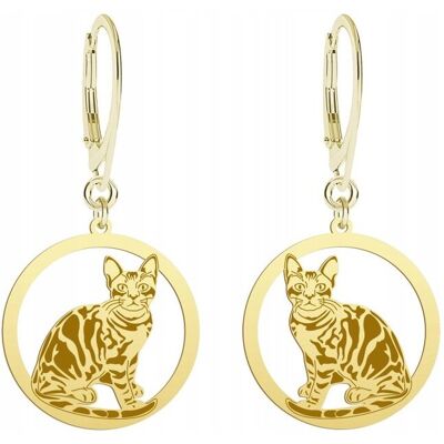 Radziszewska Kolczyki Złote Bengal Cat 925 Prezent Biżuteria Kobieta GRAWER GRATIS Radziszewska Kolczyki Złote Bengal Cat 925 Prezent Biżuteria Kobieta GRAWER GRATIS