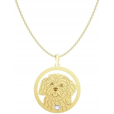 Radziszewska Naszyjnik Złoty z psem Maltipoo 925 Prezent Łańcuszek Kobieta GRAWER GRATIS Radziszewska Naszyjnik Złoty z psem Maltipoo 925 Prezent Łańcuszek Kobieta GRAWER GRATIS