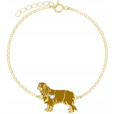 Radziszewska Bransoletka Złota King Charles Spaniel 925 Łańcuszek Kobieta GRAWER GRATIS Radziszewska Bransoletka Złota King Charles Spaniel 925 Łańcuszek Kobieta GRAWER GRATIS