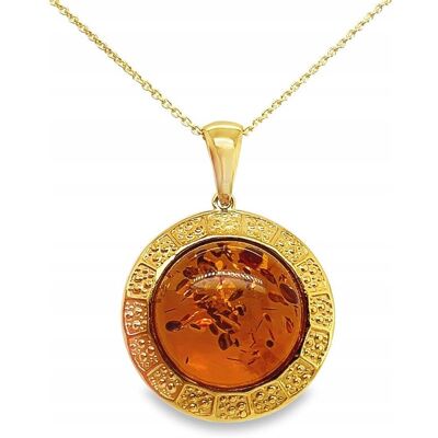 Ambermark WISIOREK srebrny pozłacany ZAWIESZKA BURSZTYN oczko ZŁOTY Ambermark WISIOREK srebrny pozłacany ZAWIESZKA BURSZTYN oczko ZŁOTY